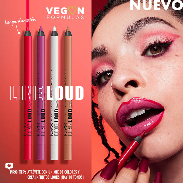 Labios en linea todo el dia, infusionado con aceite de jojoba y vitamina e.