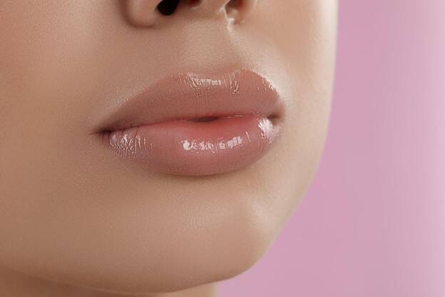glazed lips