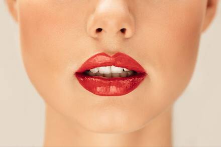 labios con forma de corazon