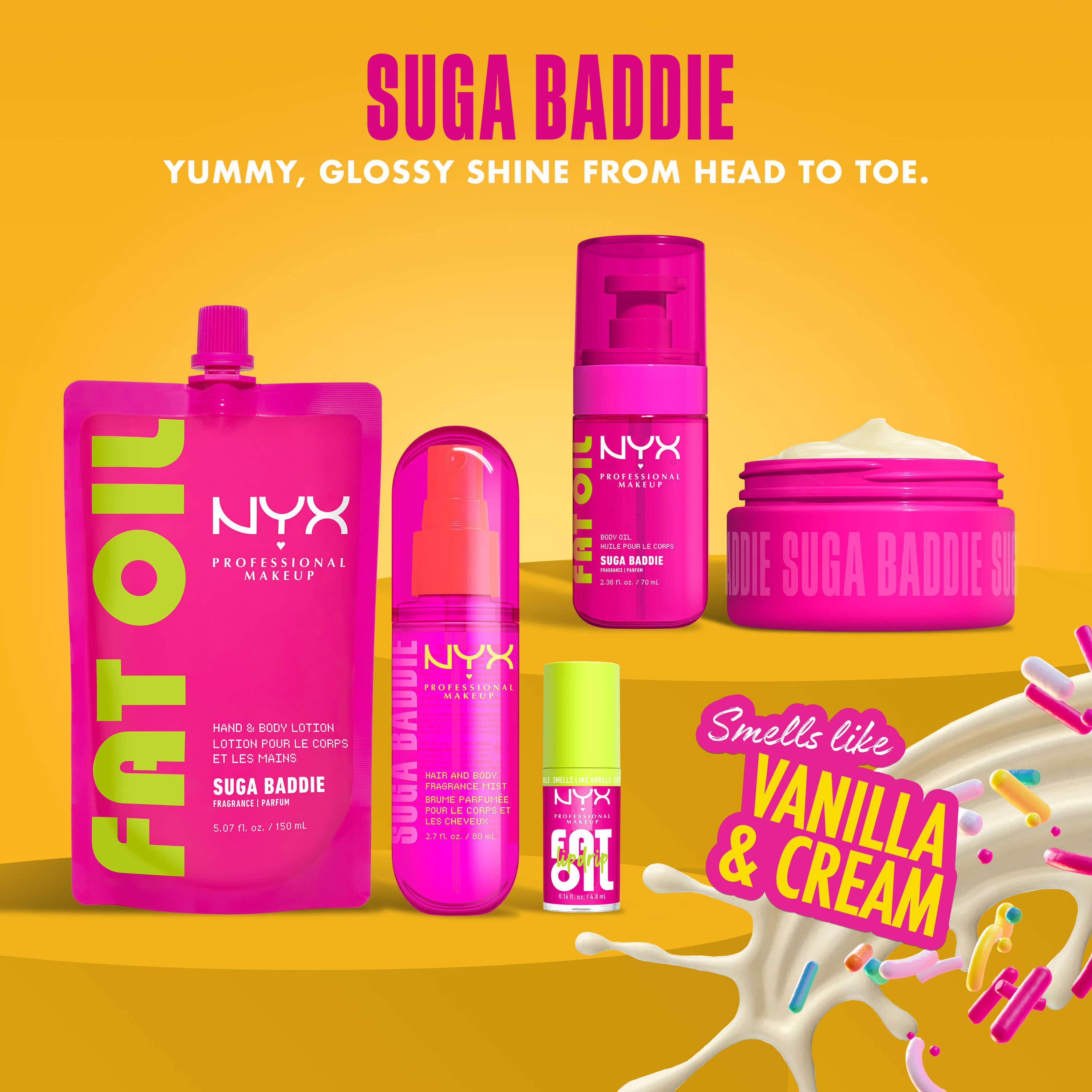 Bruma perfumada para cabello y cuerpo Suga Baddie