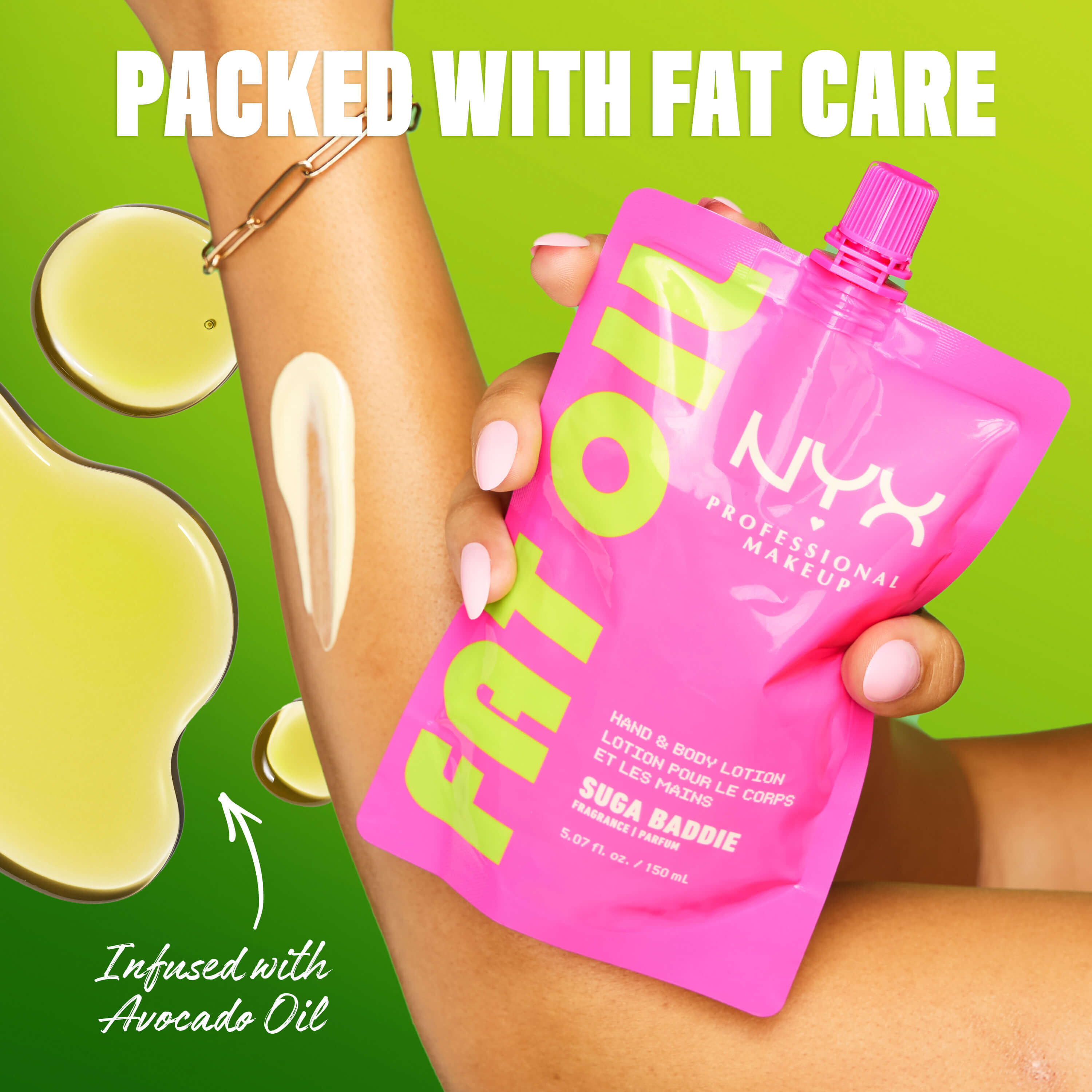 Locion corporal para cuerpo y manos Fat Oil