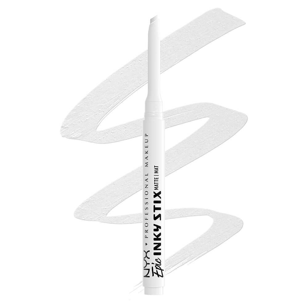 Buttermelt Stix packshot solider show on top of product swatch in shade 17 Wired White