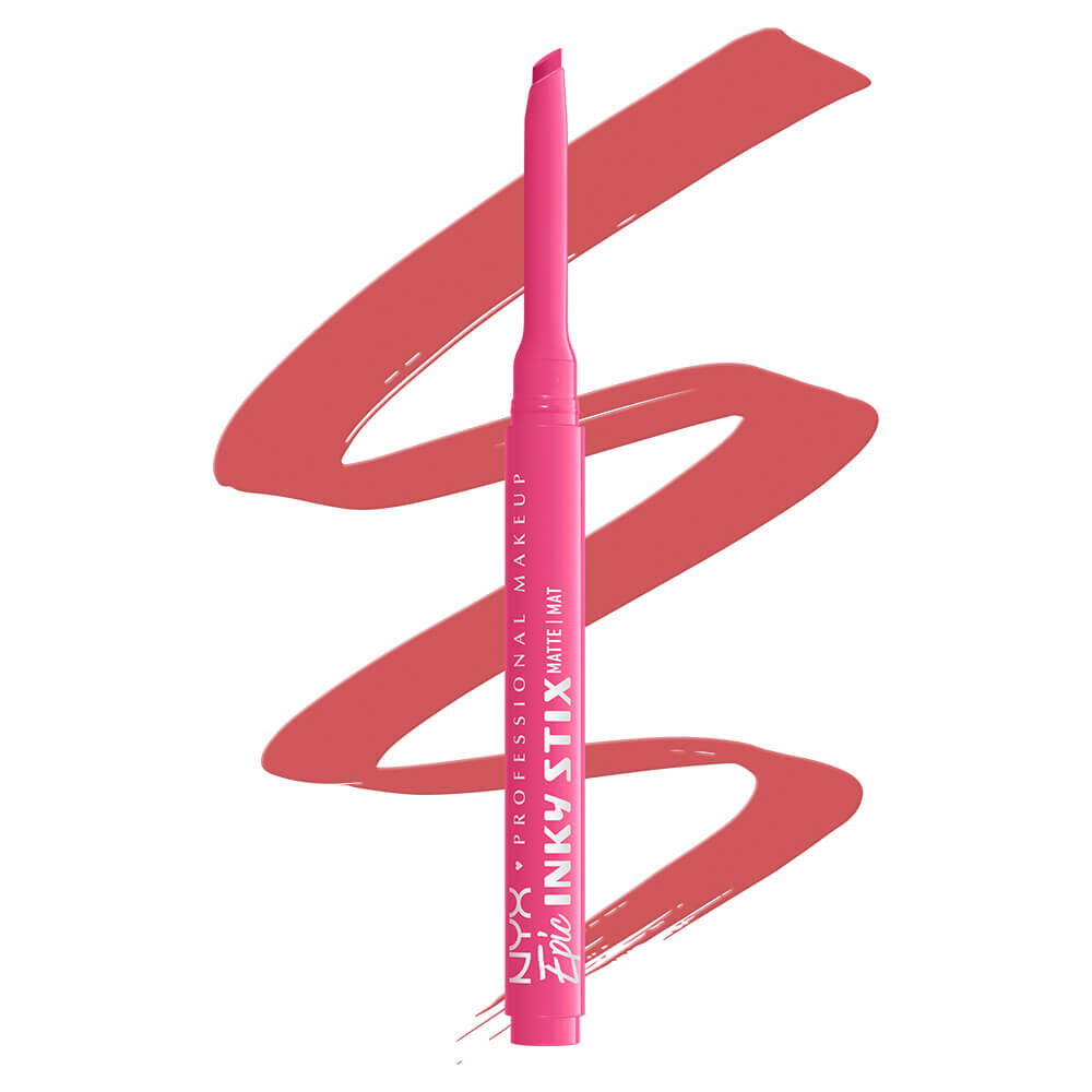 Buttermelt Stix packshot solider show on top of product swatch in shade 11 Pixel Pink