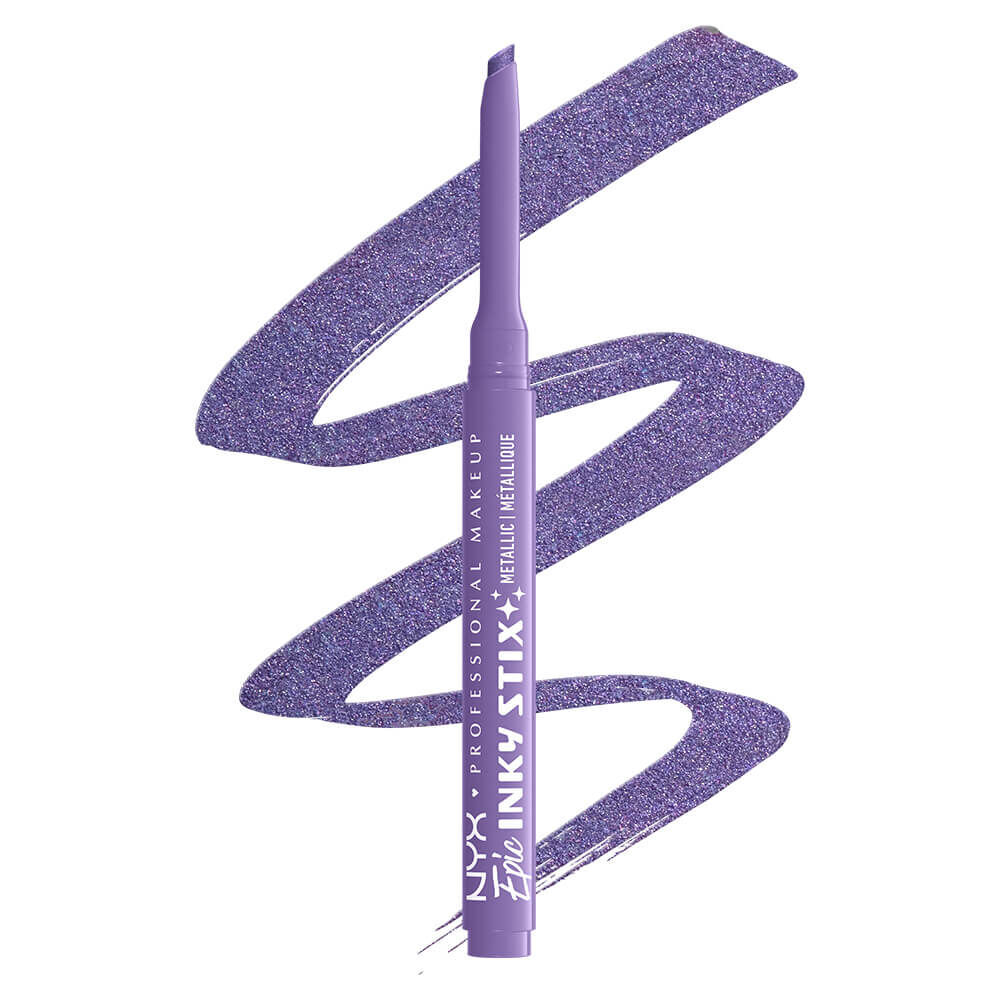 Buttermelt Stix packshot solider show on top of product swatch in shade 09 Violet Volt