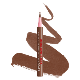Lip Lingerie Lip Liner Stain packshot solider show on top of product swatch in shade 06 Up to No Good