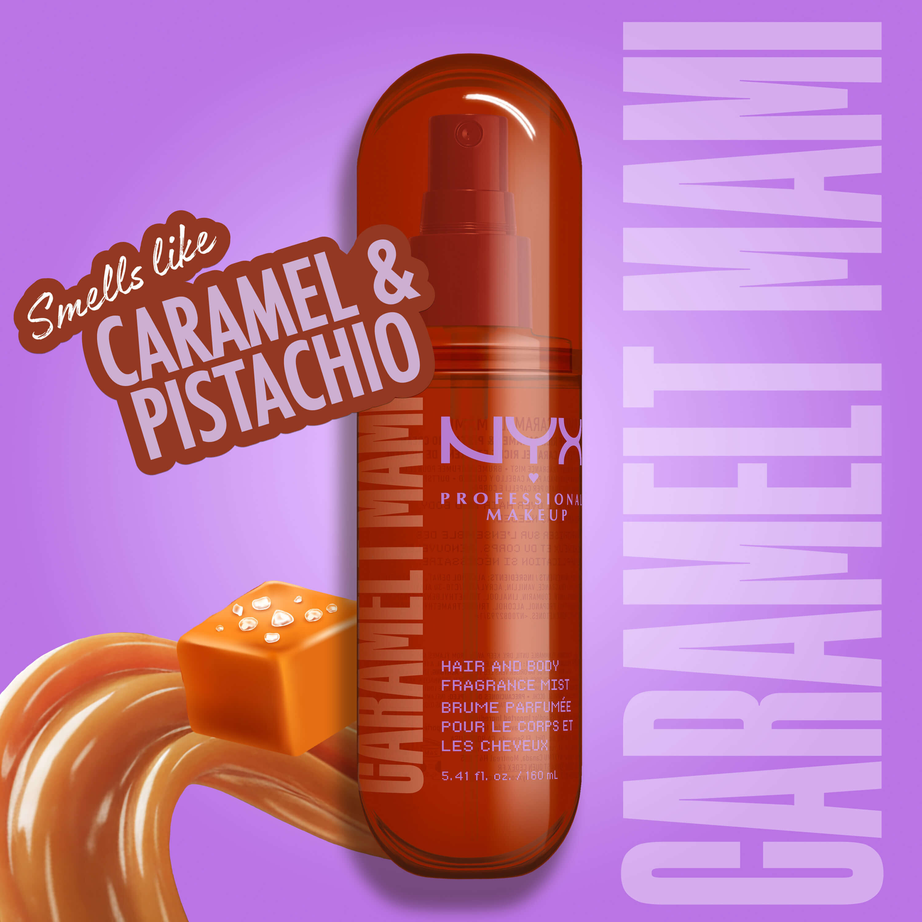 Bruma perfumada para cabello y cuerpo Caramelt Mami