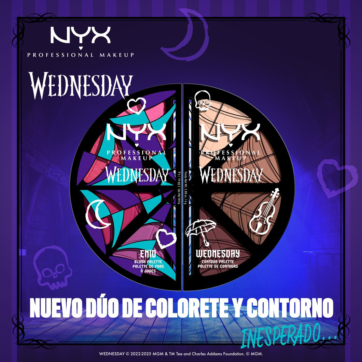 PALETA DE BLUSH VITRAL DE WEDNESDAY