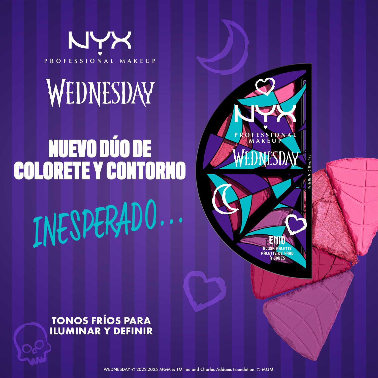 PALETA DE BLUSH VITRAL DE WEDNESDAY